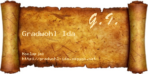 Gradwohl Ida névjegykártya